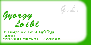 gyorgy loibl business card